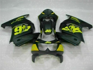 Purchase 2008-2012 Black Yellow 46 Kawasaki EX250 Motorcycle Fairings Kit UK