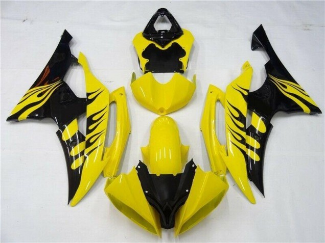 Purchase 2008-2016 Yellow Black Yamaha YZF R6 Motorcycle Replacement Fairings UK