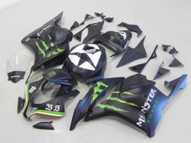 Purchase 2009-2012 Monster Matte Black Honda CBR600RR Motorbike Fairing UK