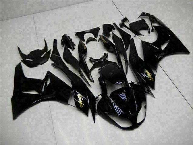 Purchase 2009-2012 Black Gold Ninja Kawasaki ZX6R Motorcycle Replacement Fairings UK