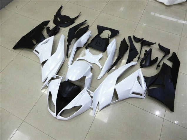 Purchase 2009-2012 White Kawasaki ZX6R Motorcyle Fairings UK