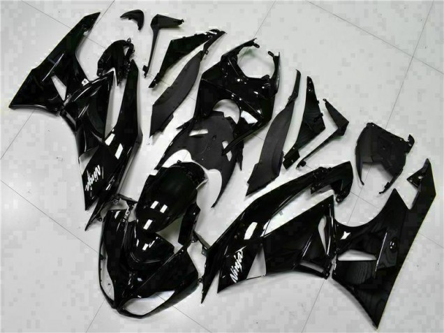 Purchase 2009-2012 Black White Ninja Kawasaki ZX6R Replacement Fairings UK