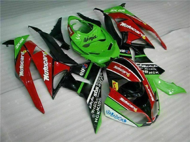 Purchase 2009-2012 Black Red Green Motorcard Kawasaki ZX6R Motor Fairings UK