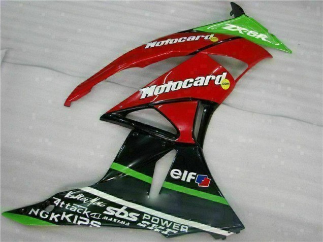 Purchase 2009-2012 Black Red Green Motorcard Kawasaki ZX6R Motor Fairings UK