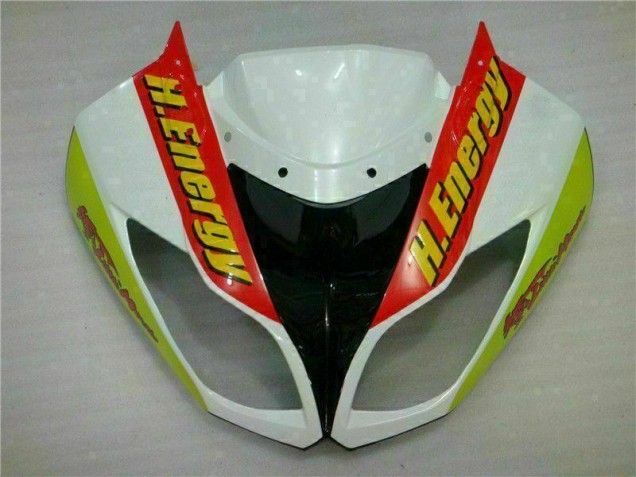 Purchase 2009-2012 White Red H. Energy Kawasaki ZX6R Motorcycle Fairings Kit UK