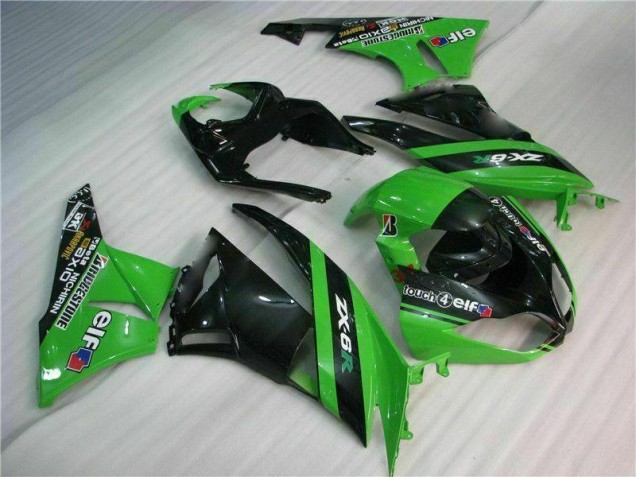 Purchase 2009-2012 Black Green Kawasaki ZX6R Motorcycle Fairing UK