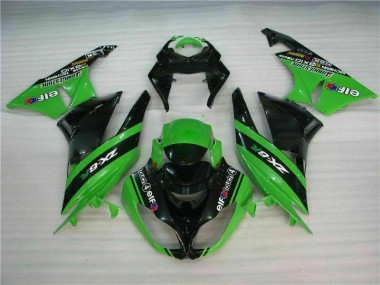 Purchase 2009-2012 Black Green Kawasaki ZX6R Motorcycle Fairing UK