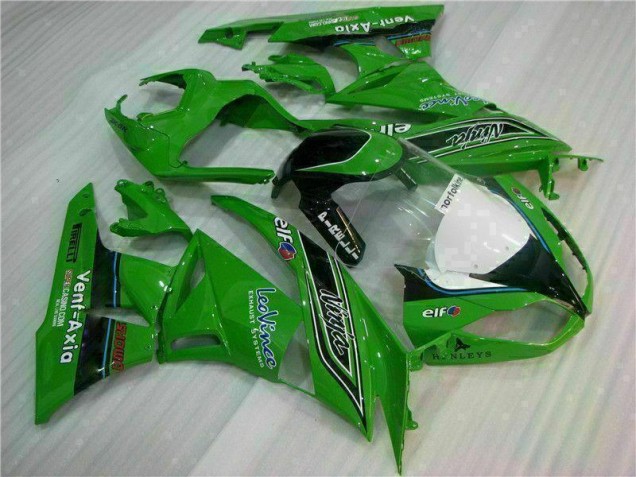 Purchase 2009-2012 Green Black LeoVince Kawasaki ZX6R Motorcycle Fairing Kit UK