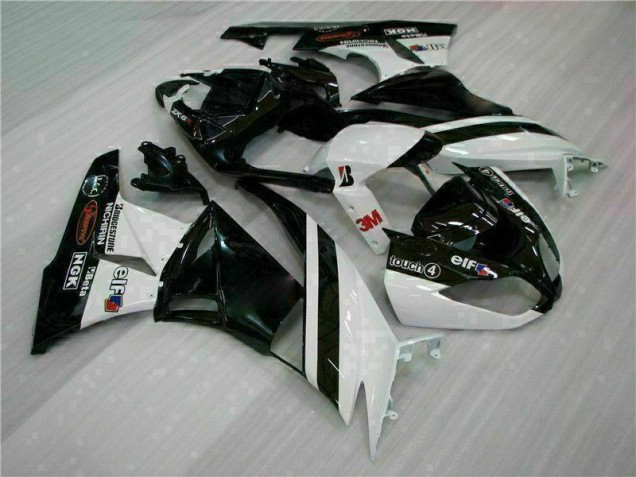 Purchase 2009-2012 Black White 3M Touch4 Kawasaki ZX6R Bike Fairings UK