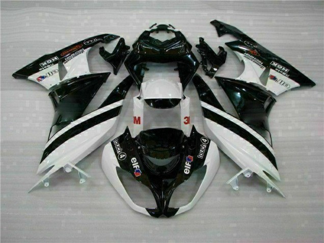 Purchase 2009-2012 Black White 3M Touch4 Kawasaki ZX6R Bike Fairings UK