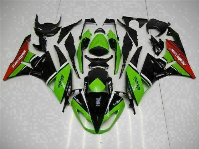 Purchase 2009-2012 Green Black Red Kawasaki ZX6R Bike Fairing UK