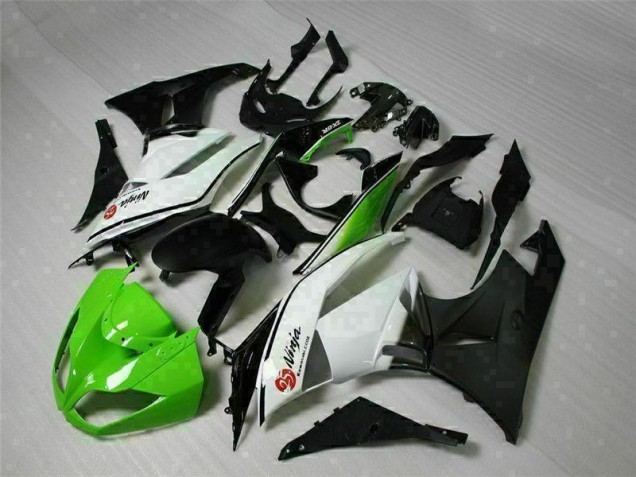 Purchase 2009-2012 Green Black White 25 Kawasaki ZX6R Bike Fairings UK