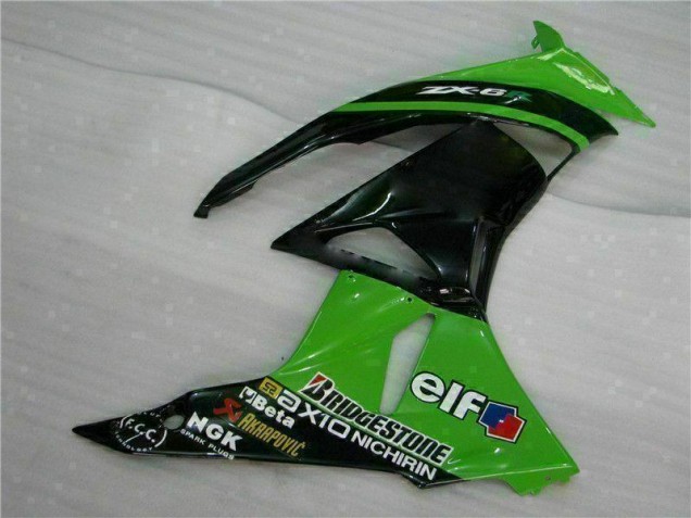 Purchase 2009-2012 Green Black Kawasaki ZX6R Motor Bike Fairings UK