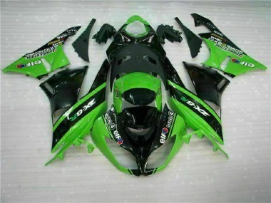 Purchase 2009-2012 Green Black Kawasaki ZX6R Motor Bike Fairings UK