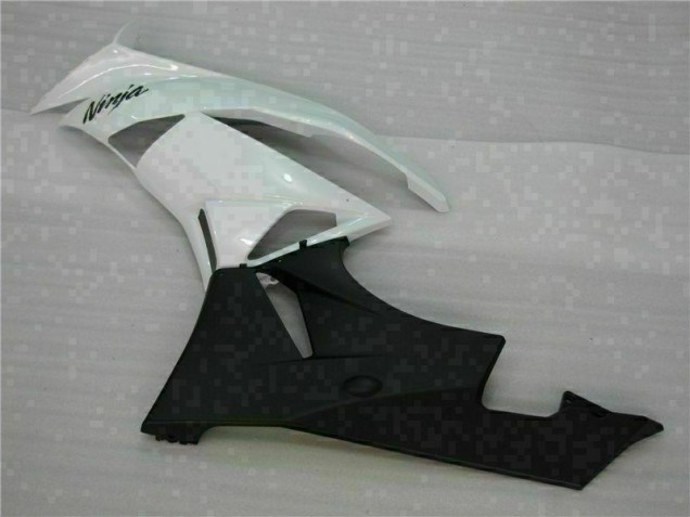 Purchase 2009-2012 White Black Kawasaki ZX6R Motorcycle Fairings Kits UK