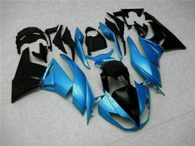 Purchase 2009-2012 Blue Black Kawasaki ZX6R Motorcyle Fairings UK