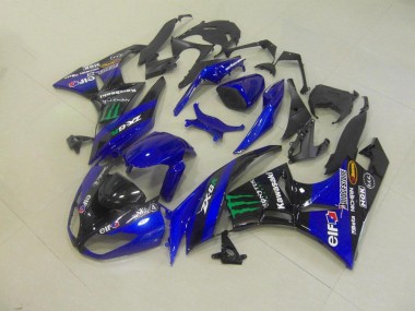 Purchase 2009-2012 Blue Monster Kawasaki ZX6R Bike Fairing Kit UK