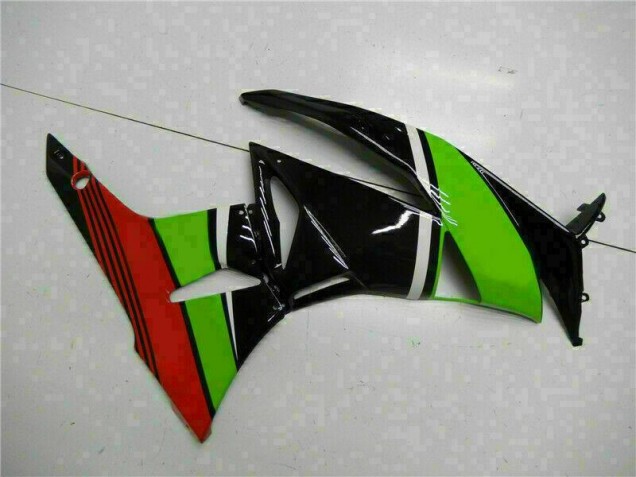 Purchase 2009-2012 Black Green Red Kawasaki ZX6R Bike Fairing Kit UK