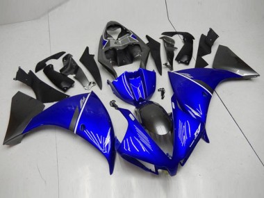 Purchase 2012-2014 Black Blue Yamaha YZF R1 Bike Fairing Kit UK