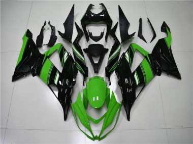 Purchase 2013-2018 Green Black Kawasaki ZX6R Motorcycle Fairings UK