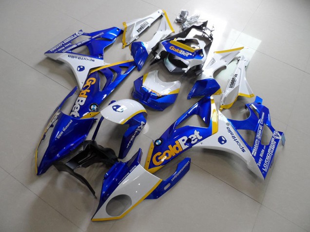 Purchase 2009-2014 Blue White GoldBet BMW S1000RR Motorcycle Fairings Kit UK