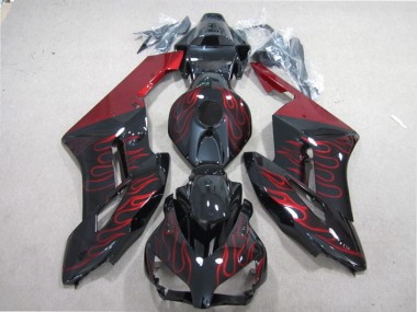 Purchase 2004-2005 Black Red Flame Honda CBR1000RR Bike Fairings UK