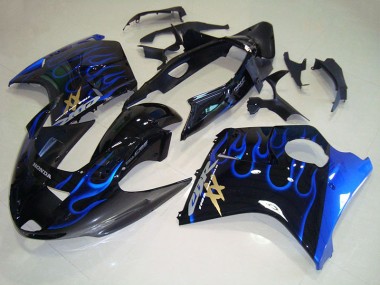 Purchase 1996-2007 Black Blue Flame Honda CBR1100XX Blackbird Bike Fairing UK