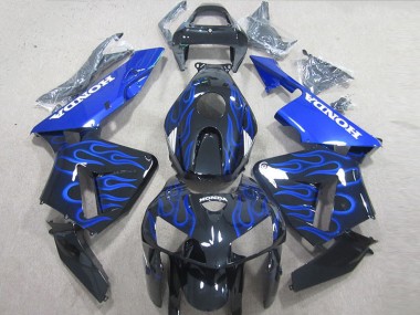 Purchase 2005-2006 Black Blue Flame Honda CBR600RR Bike Fairings UK