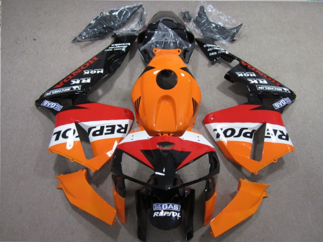 Purchase 2005-2006 Orange Red Black Repsol Honda CBR600RR Motorbike Fairing Kits UK