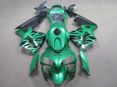 Purchase 2007-2008 Green Black Honda CBR600RR Motorcycle Fairings Kit UK