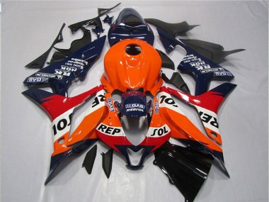 Purchase 2007-2008 Orange Blue Black Repsol Honda CBR600RR Motorcycle Fairings UK