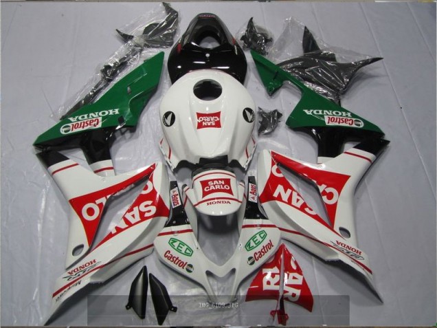 Purchase 2007-2008 White Red Green San Carlo Castrol Honda CBR600RR Motorcyle Fairings UK