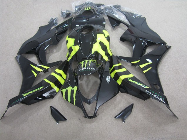 Purchase 2007-2008 Black Green Monster Honda CBR600RR Motorcycle Fairing Kit UK