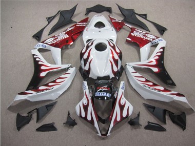 Purchase 2007-2008 White Red Flame SHARK Honda CBR600RR Replacement Motorcycle Fairings UK