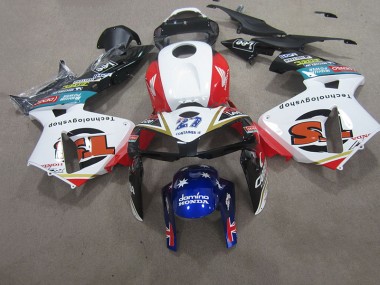 Purchase 2007-2008 White Red Blue Honda CBR600RR Motorcycle Fairings Kit UK