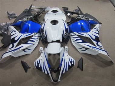 Purchase 2009-2012 White Blue Flame Honda CBR600RR Bike Fairings UK