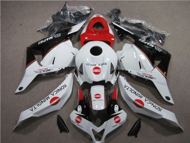 Purchase 2009-2012 White Red Konica Minolta Honda CBR600RR Motorbike Fairing Kits UK