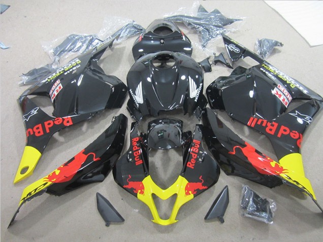 Purchase 2009-2012 Black Yellow Red Bull Honda CBR600RR Motorbike Fairings UK