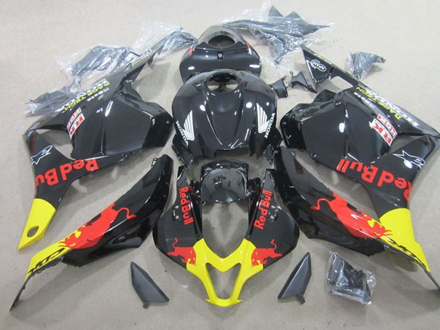 Purchase 2009-2012 Black Red Bull Honda CBR600RR Replacement Motorcycle Fairing Kits UK