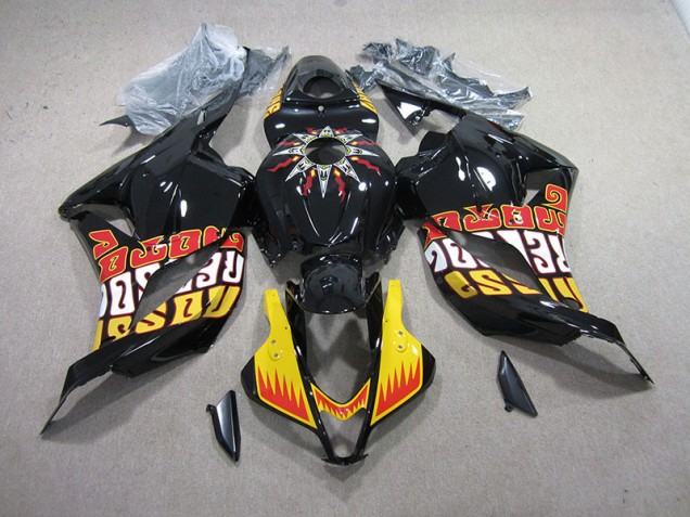 Purchase 2009-2012 Black Yellow Honda CBR600RR Motorcycle Fairing UK