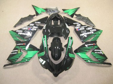 Purchase 2003-2005 Black Green C-Shock Monster Kawasaki ZX10R Motorbike Fairing UK