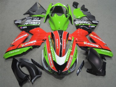 Purchase 2006-2011 Red Green Motocard Kawasaki ZX14R ZZR1400 Bike Fairing UK