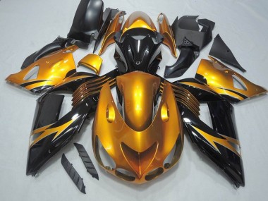 Purchase 2006-2011 Black Gold Kawasaki ZX14R ZZR1400 Motorcycle Bodywork UK