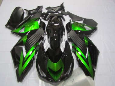 Purchase 2006-2011 Black Green Kawasaki ZX14R ZZR1400 Motorcycle Fairings UK