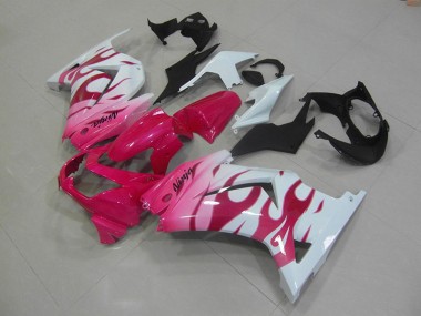 Purchase 2008-2012 Pink White Kawasaki ZX250R Bike Fairings UK