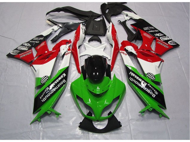 Purchase 2009-2012 Green Red Kawasaki ZX6R Motorcylce Fairings UK