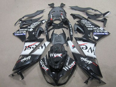 Purchase 2009-2012 Black West Kawasaki ZX6R Motorcycle Fairing Kits UK