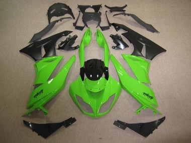 Purchase 2009-2012 Black Green Kawasaki ZX6R Motorbike Fairing UK