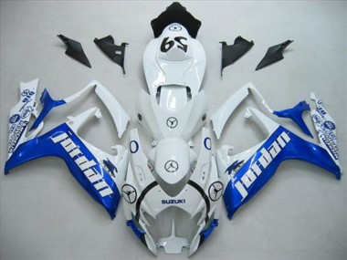 Purchase 2006-2007 White Blue Jordan Suzuki GSXR600 Motorcycle Fairings Kit UK