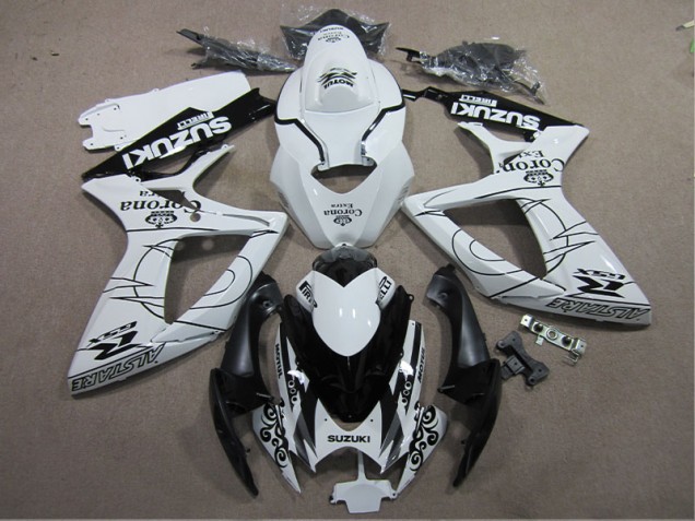 Purchase 2006-2007 White Black Corona Extra Suzuki GSXR600 Motorcylce Fairings UK